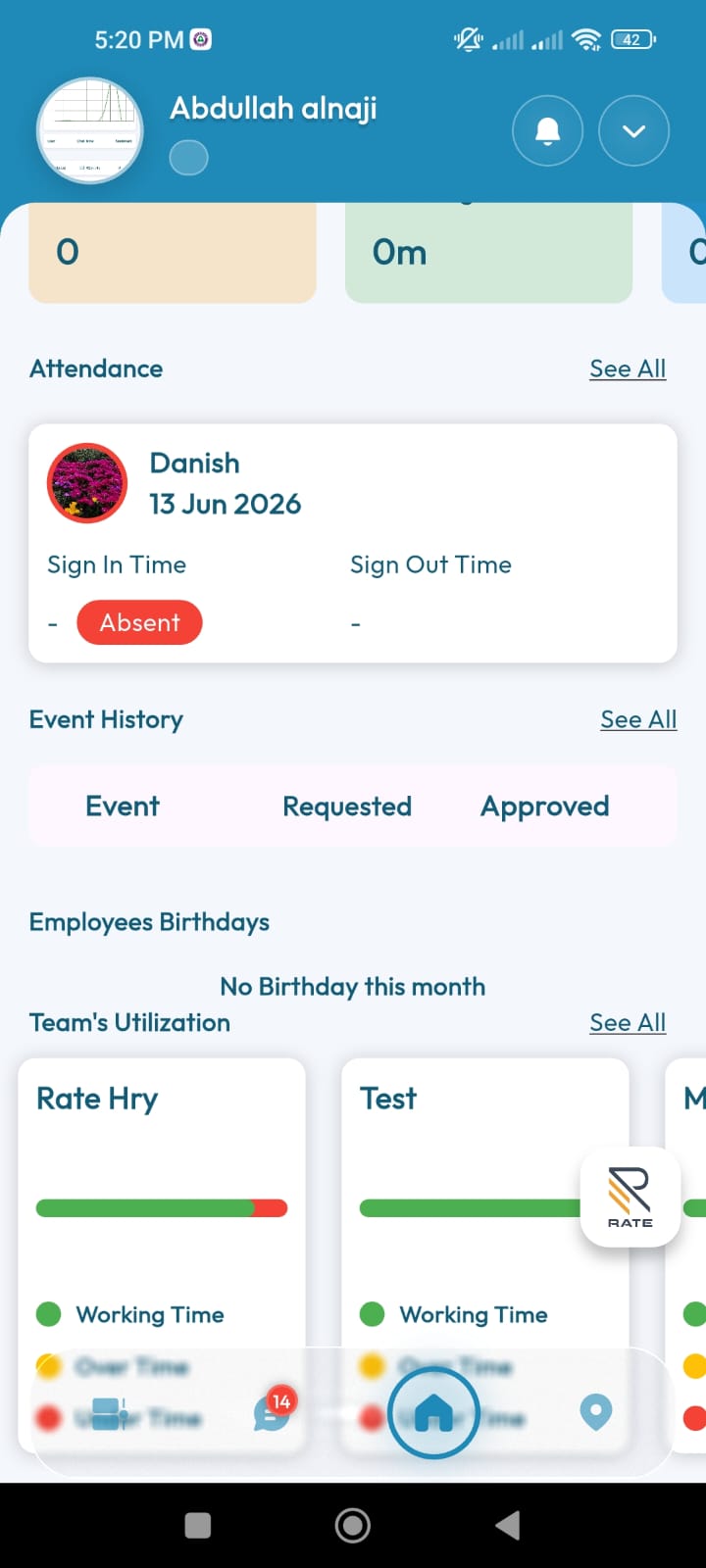 RateOp mobile app screen 45